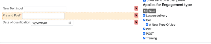 Pre and Post Custom Fields